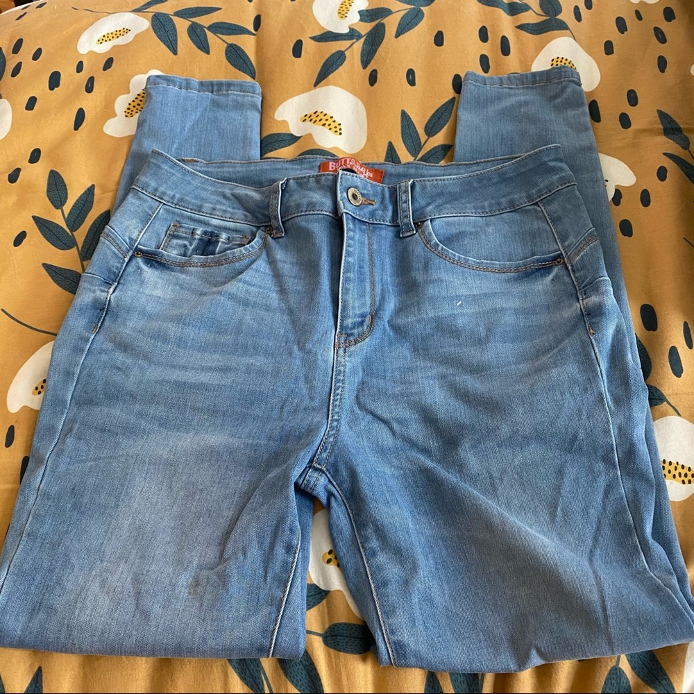 “Butt I Love You” high waisted “push up” Wax Jeans